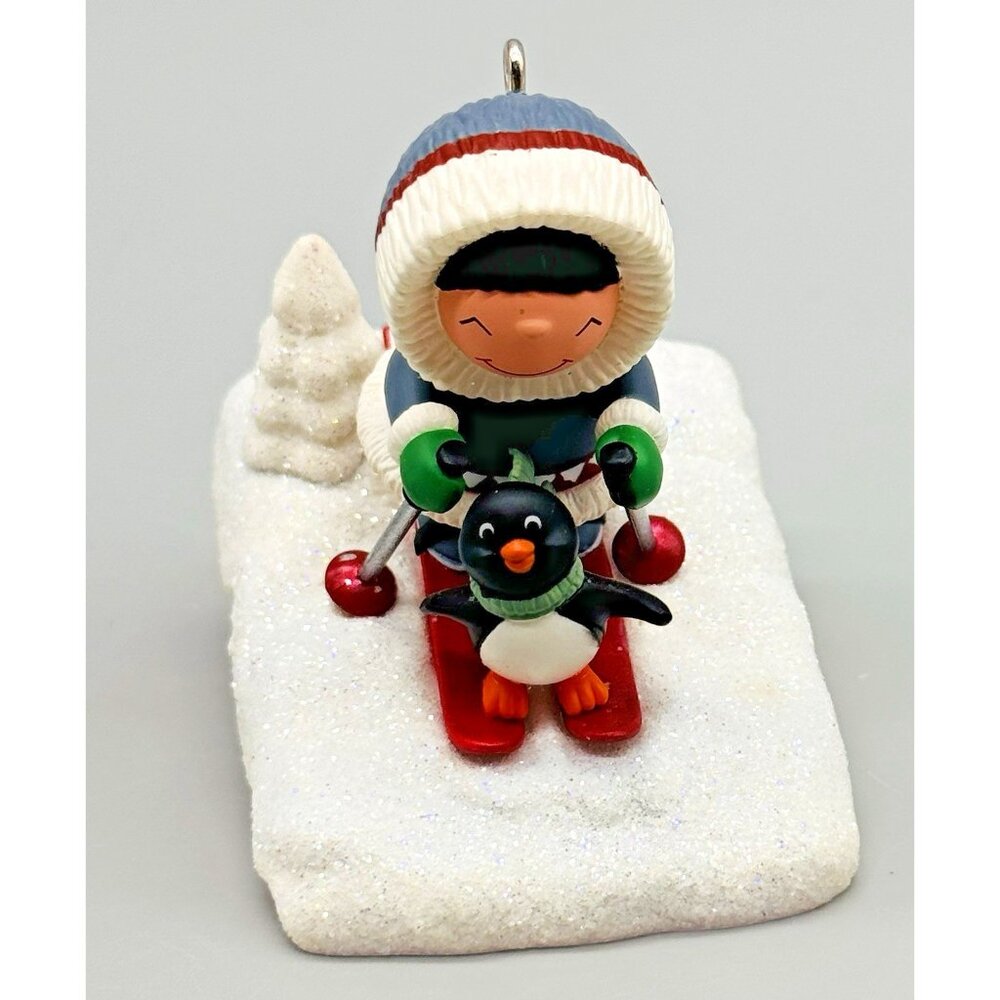 Hallmark Frosty Friends Christmas Ornament 2007 2009‎ Eskimo Penguin Lot of 2 - Picture 5 of 6
